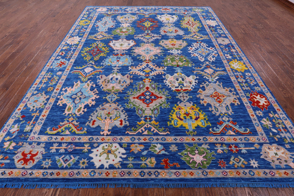 Turkish Oushak Handmade Wool Rug 9' 4" X 12' 2" - Q14940