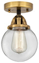 Beacon Semi-Flush Mount, Black Antique Brass, Clear, Clear