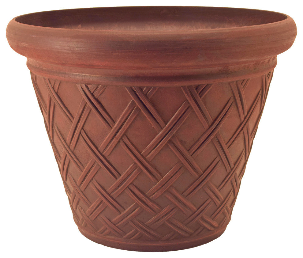 Basket-Weave Pot, Terra-Cotta