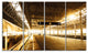 Train at Railway Station with Sunlight, Landscape Canvas Art, 48"x28", 4 Panels