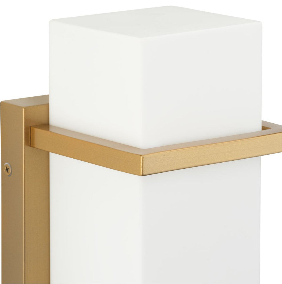 Antrim Collection One-Light Medium Outdoor Wall Lantern, Soft Gold