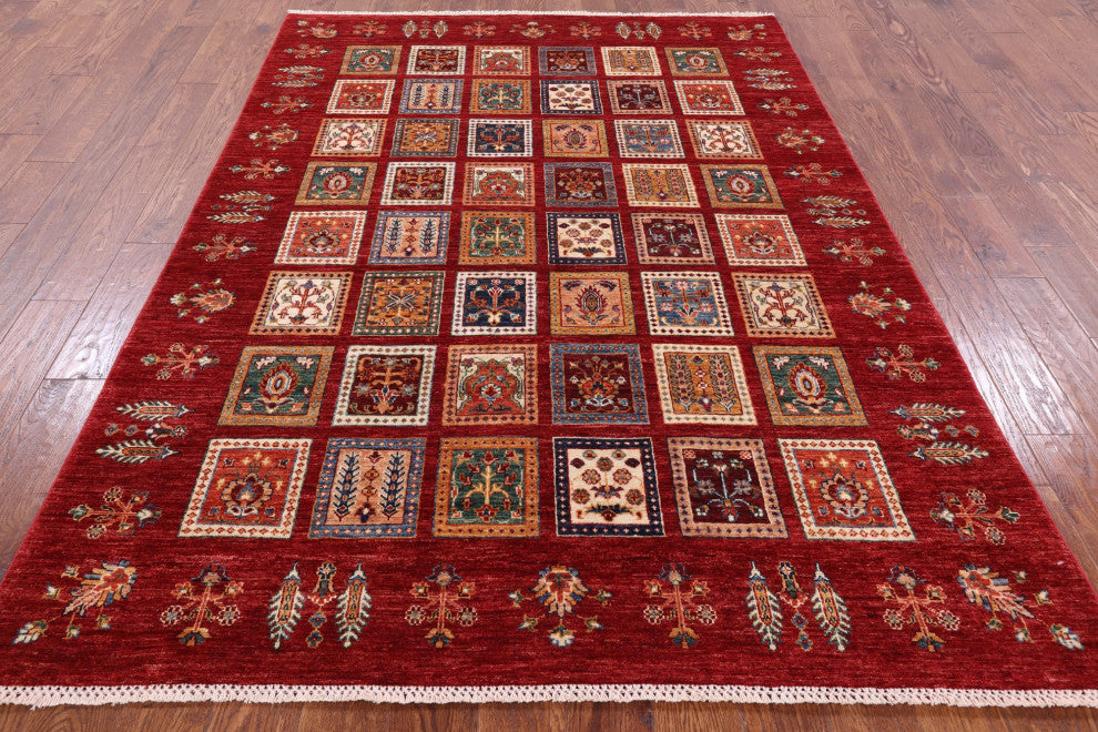 Tribal Persian Gabbeh Hand Knotted Rug 5' 8" X 8' 1" Q4940