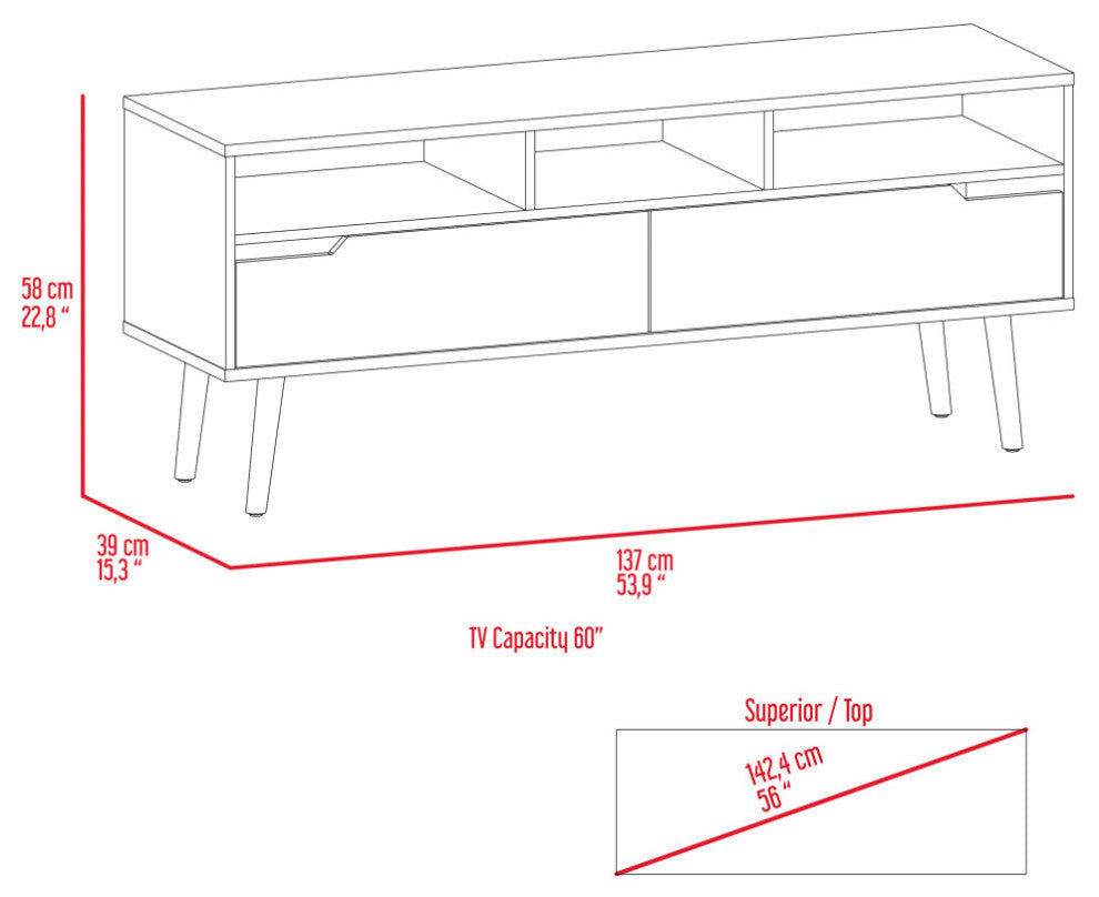 Kobe Tv Stand, Dark Walnut