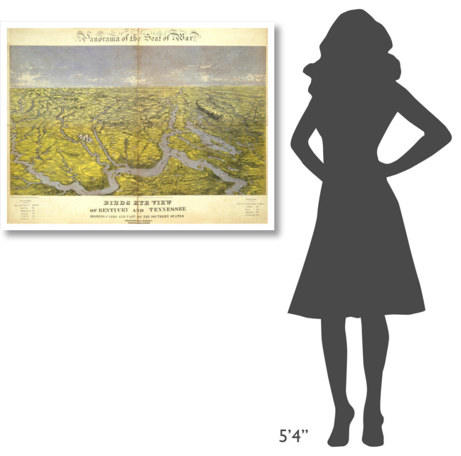 "Kentucky and Tennessee, 1861" Digital Paper Print by John Bachmann, 42"x32"