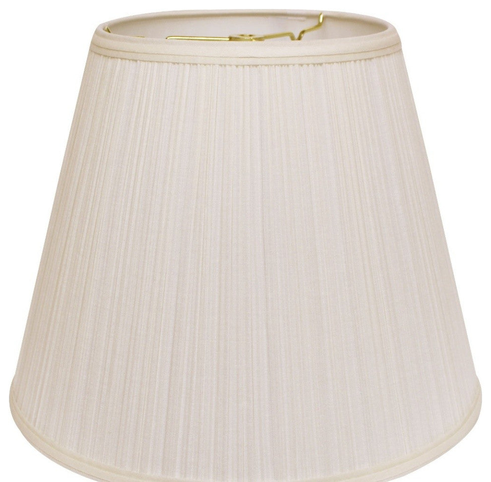 16" White Empire Deep Slanted Broadcloth Lampshade