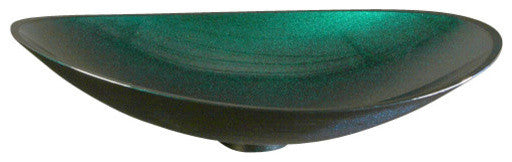 Pert Infinity Starlight Vessel Sink, Blue and Green, Blue and Green Starlight