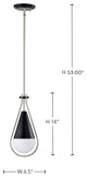 Admiral 1 Light Pendant, 6"
