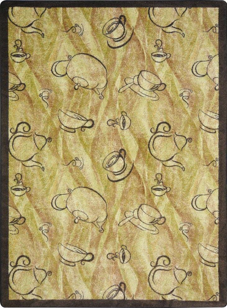 Kaleidoscope Rug, Fresh Brew, 7'8"x10'9", Bean