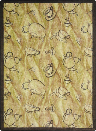 Kaleidoscope Rug, Fresh Brew, 7'8"x10'9", Bean