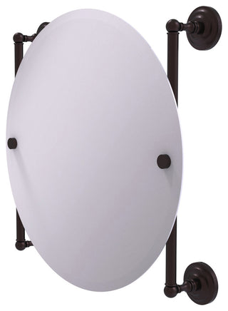 Allied Brass Que New Collection Round Frameless Rail Mounted Mirror