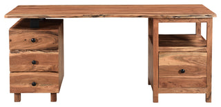 Stafford 2-piece Live Edge Solid Wood Desk Set