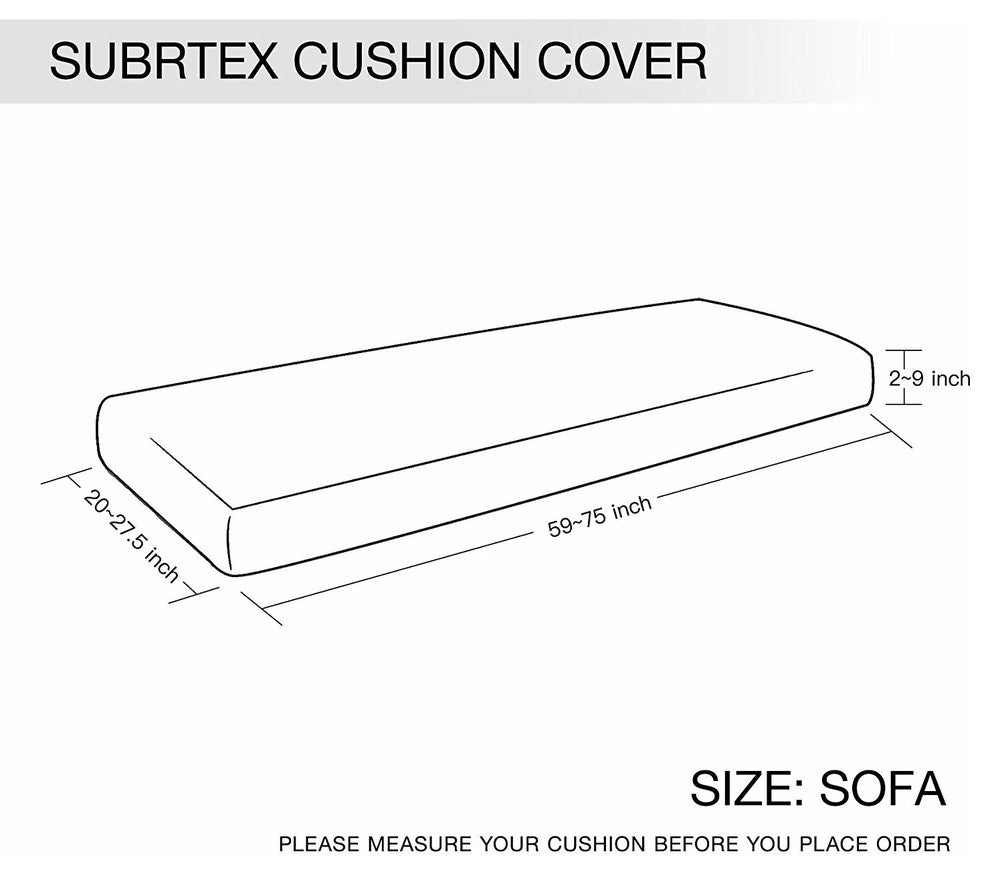 Subrtex Cushion Covers Slipcover Protector for Sofa Seat, Turquoise, Sofa Cushio