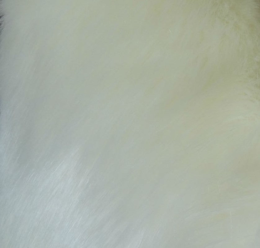 Foxy Arctic Fox White Ivory Handmade Luxury Pillow, 20"x20"