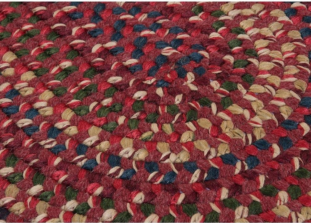 Colonial Mills Midnight MN87 Burnt Brick Traditional Area Rug, Round 10'x10'