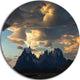 Torres Del Paine National Park, Landscape Round Metal Wall Art, 23"