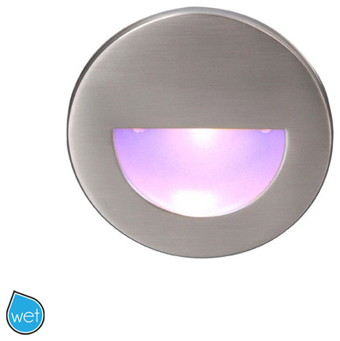 LEDme Round Blue Step and Wall Light, Bronze