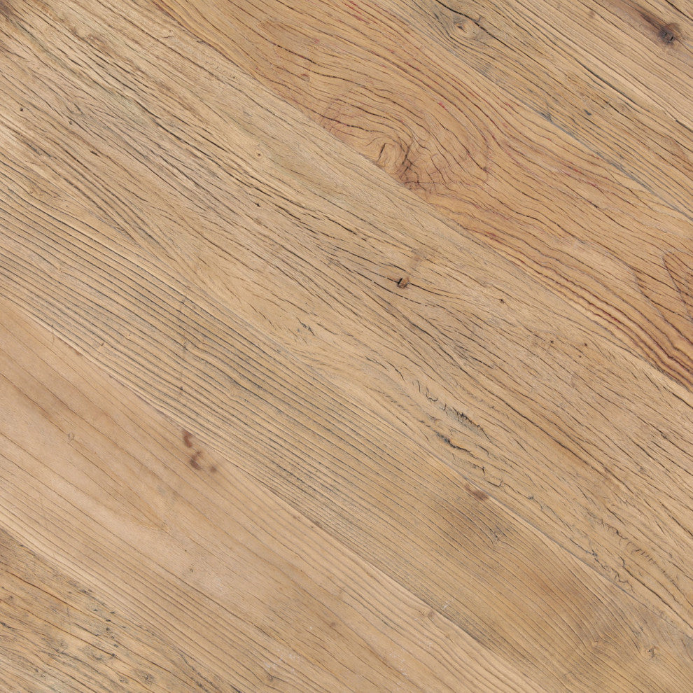 Salvaged Natural Elm Round Coffee Table