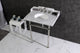 Kingston Brass LMS30MB6 30" Carrara Marble Console Sink, Legs