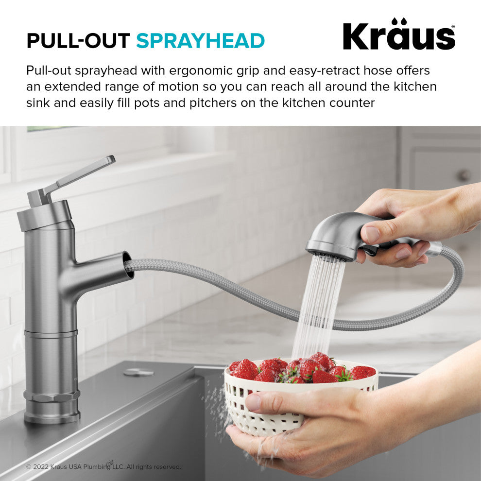 Sellette Pull-Down Kitchen Faucet, Matte Black, Model Kpf-4103mb