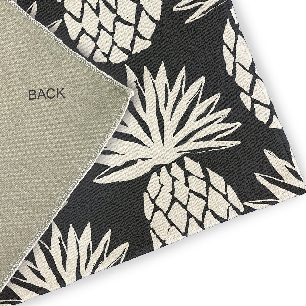 8' x 10' Pineapple Pattern Indoor/Outdoor Rug, Shark Blue