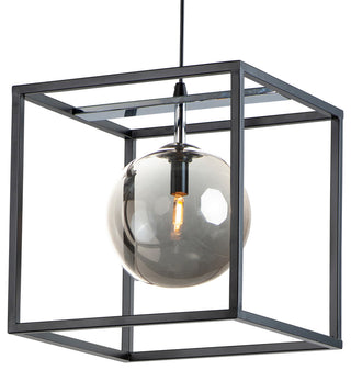 Maxim 11364MSK Fluid 12"W LED Pendant - Black / Polished Chrome