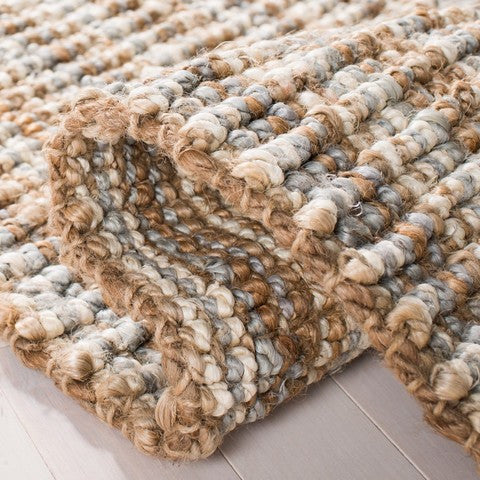 Natural Fiber Nf447K Rug, Grey/Natural, 8'0" X 8'0"