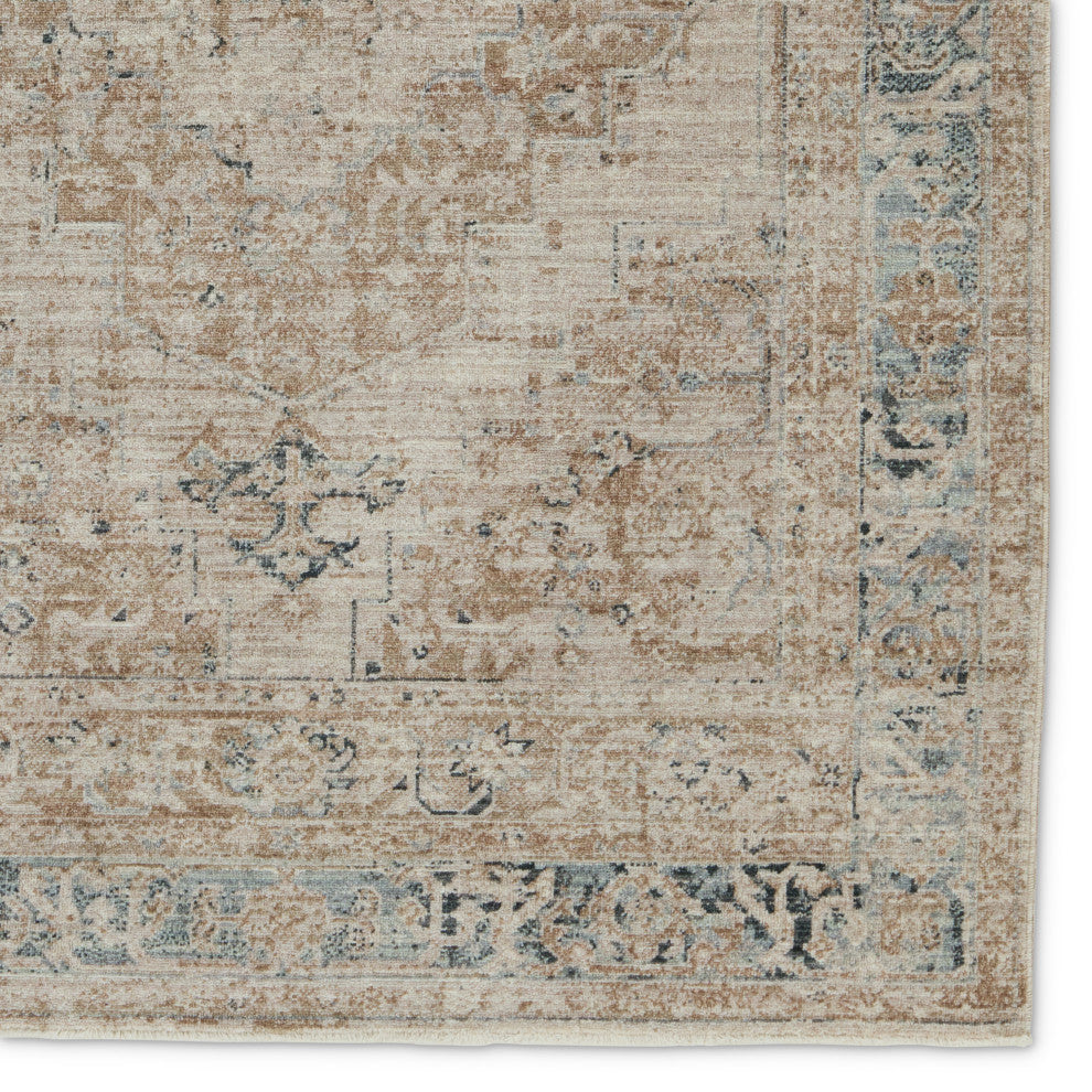 Vibe by Jaipur Living Emory Medallion Beige/ Light Blue Area Rug 4'X5'2"
