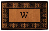 The Grecian Monogram Doormat, Extra-Thick 3'x6', Letter W