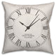 Vintage Clock Face Throw Pillow