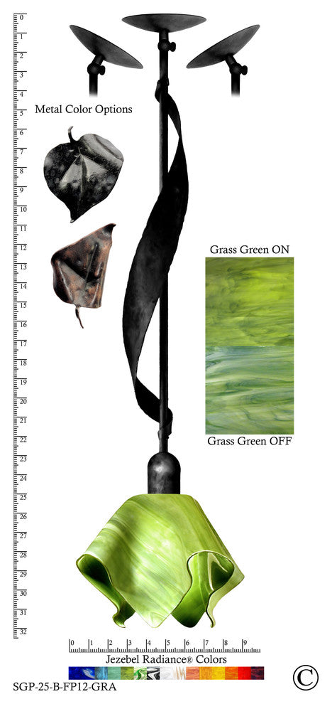 Jezebel Radiance Sweetgrass Pendant, Grass Green