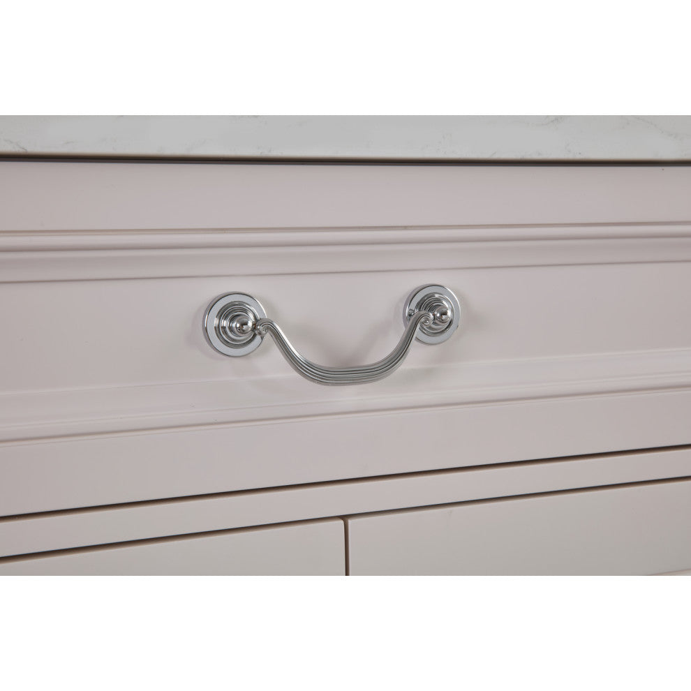 Legion Furniture WS2512 Series Bathroom Sink Vanity, Dreamy White, 72", Artificial Stone Top, Double Sink