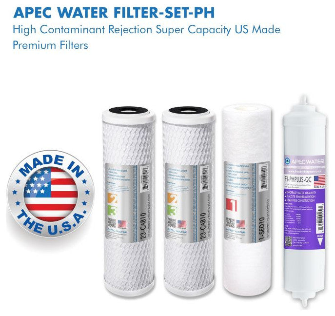 APEC Pre-Filter Set for Ultimate pH+ RO System RO-PH90 (Stage 1-3 and 6)