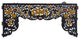 Chinese Vintage Golden Relief Scenery Carving Arch Shape Wood Wall Art Hws3108