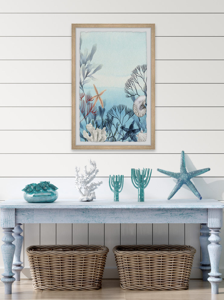 "Live Deep" Framed Painting Print, 12x18