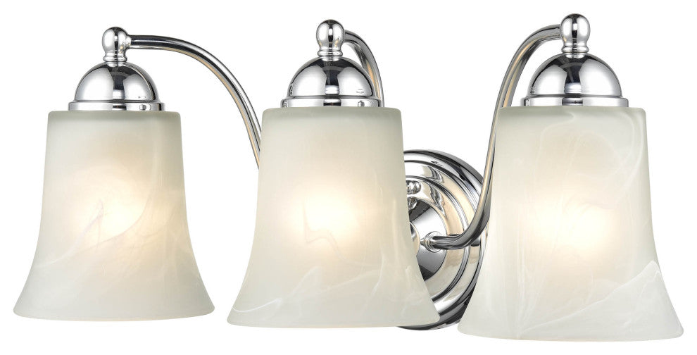 3 Light 18" Chrome Bathroom Vanity Light
