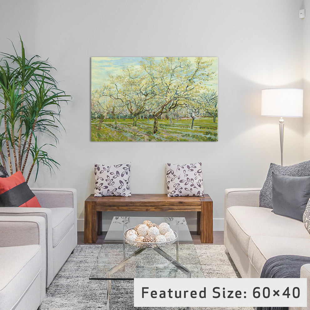 "The White Orchard" Wrapped Canvas Art Print, 26x18x1.5