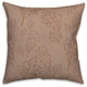 Dusty Rose Large Leaf Pattern 18x18 Spun Poly Pillow