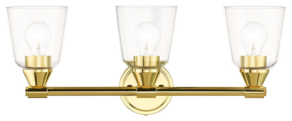 Catania 3-Light Polished Brass Vanity Sconce