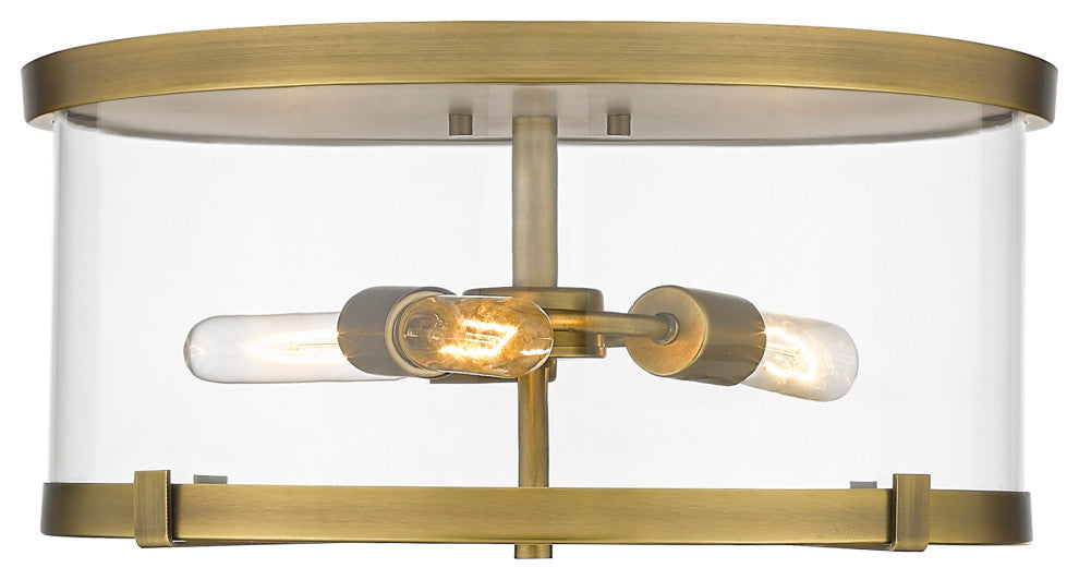 Zlite 3032F-RB 3-Light Flush Mount, Clear