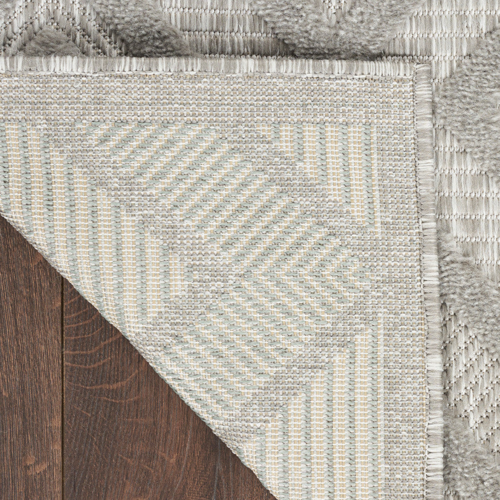 Nourison Versatile 2' x 4' Silver Grey Modern Area Rug