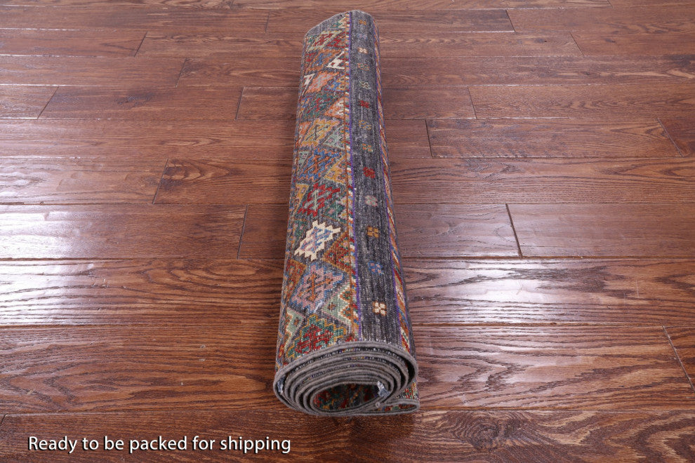 Runner Khorjin Super Kazak Hand Knotted Rug 2' 9" X 7' 2" - Q12380