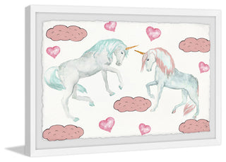 "Cute Unicorns" Framed Painting Print, 45"x30"
