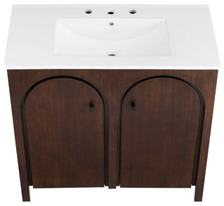 Appia 36" Bathroom Vanity - Walnut White