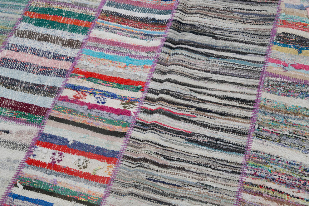 Rug N Carpet - Handmade Oriental 6' 8'' x 9' 7'' Vintage Patchwork Kilim Rug