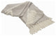 Tufted Geometric Beige and Cream Throw Blanket With Fringe