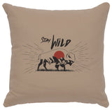 Image Pillow 16x16 Stay Wild Cotton Alabaster
