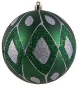Ball Ornament , Emerald, 4.75"