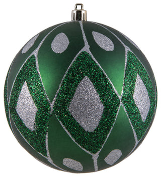 Ball Ornament , Emerald, 4.75"