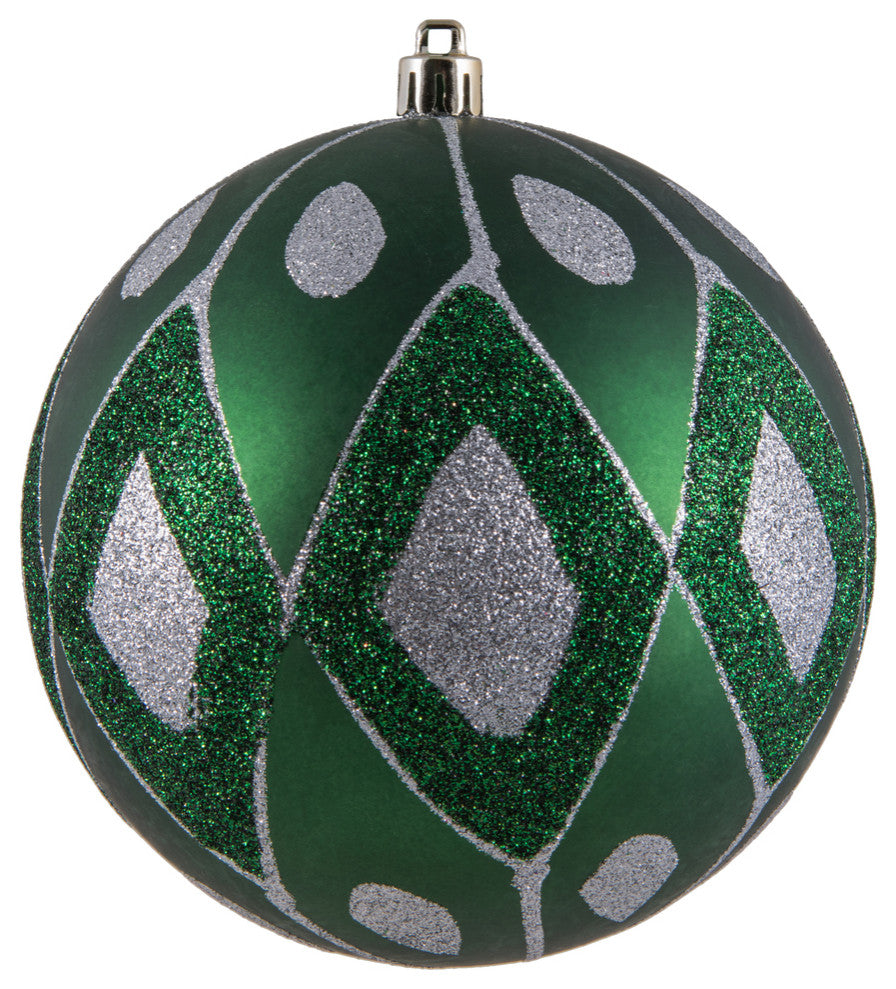 Ball Ornament , Emerald, 4.75"