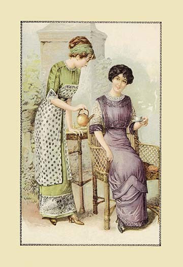 Tea in the Garden - Gallery Wrapped Canvas Art 28" x 42"